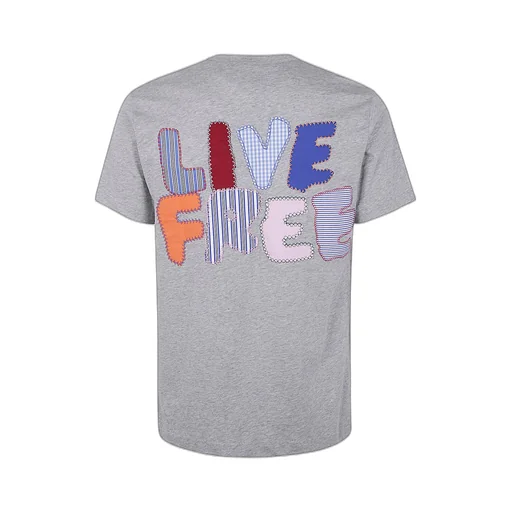 Comme Des GarÇOns Shirt Live Free Stitched T-Shirt