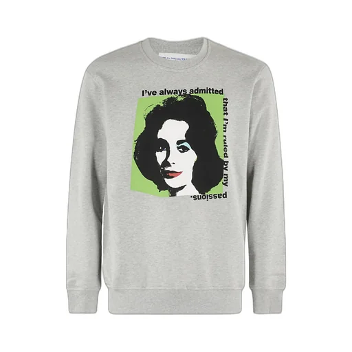 Comme Des GarÇOns Shirt Motif Printed Crewneck Sweatshirt