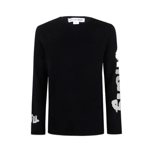 Comme Des GarÇOns Shirt Logo Intarsia-Knit Jumper