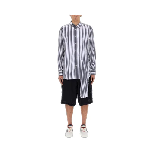 Comme Des GarÇOns Shirt Striped Layered Asymmetric Shirt
