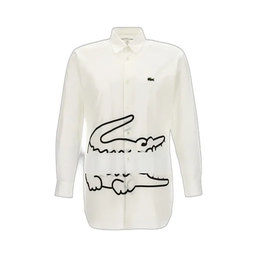 Comme Des GarÇOns Shirt X Lacoste Graphic Printed Buttoned Shirt