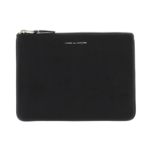 Comme Des GarÇOns Wallet Logo Printed Zip-Up Pouch
