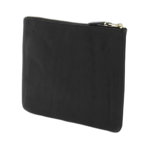 Comme Des GarÇOns Wallet Logo Printed Zip-Up Pouch