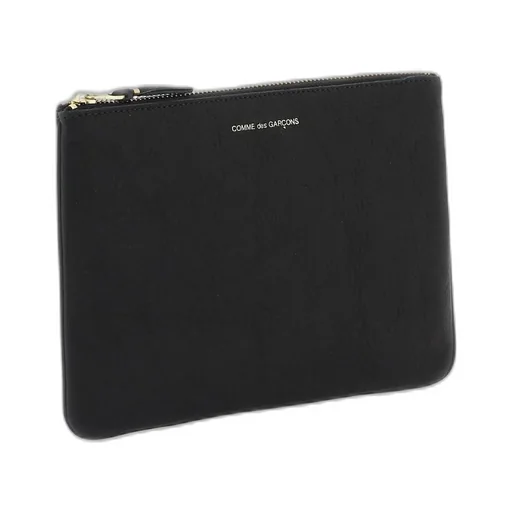 Comme Des GarÇOns Wallet Logo Printed Zip-Up Pouch
