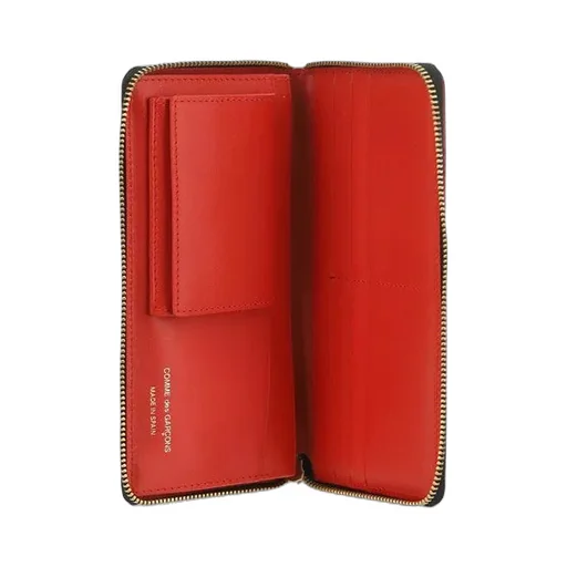 Comme Des GarÇOns Wallet Logo Printed Zipped Wallet