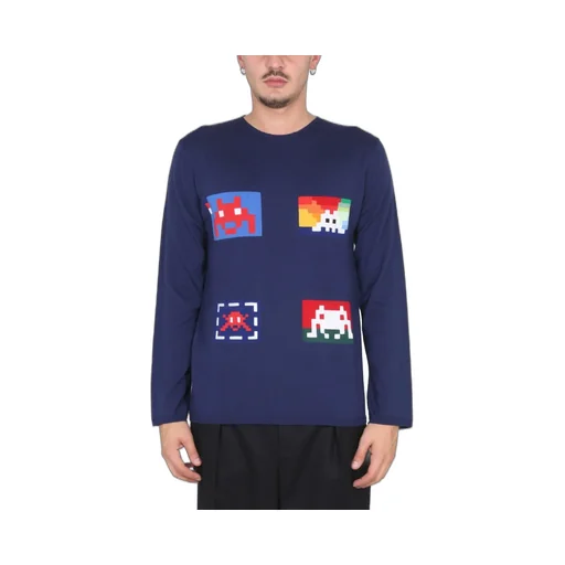 Comme Des GarÇOns Shirt Graphic Intarsia Knit Jumper