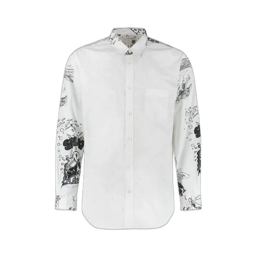 Comme Des GarÇOns Shirt Graphic Printed Buttoned Shirt