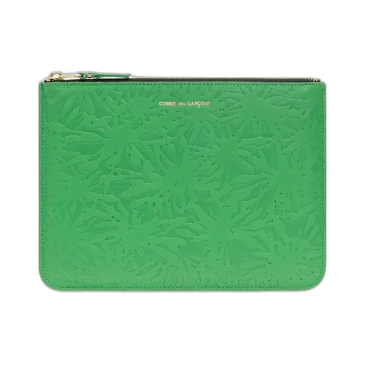 Comme Des GarÇOns Wallet All-Over Embossed Zipped Wallet