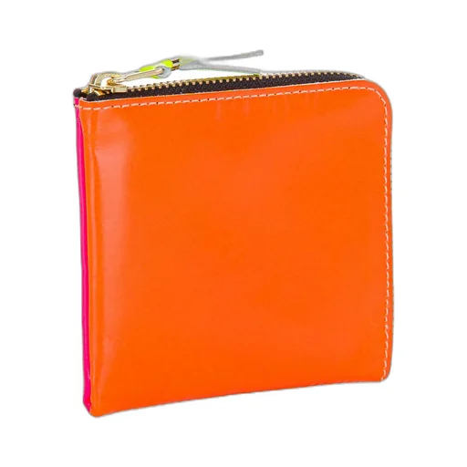Comme Des GarÇOns Wallet Small Super Fluo Zip Wallet