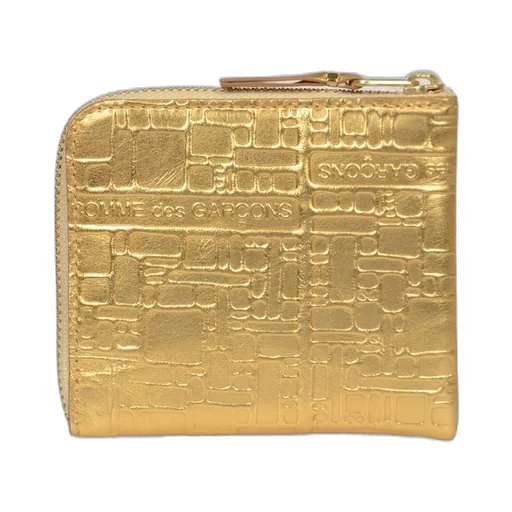 Comme Des GarÇOns Wallet Logo Embossed Zipped Wallet