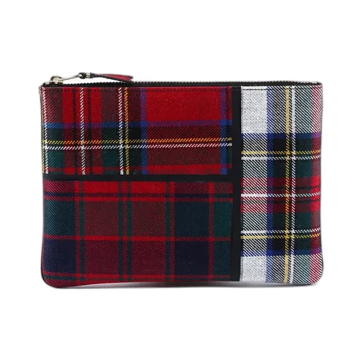 Comme Des GarÇOns Wallet Checked Patchwork Clutch Bag