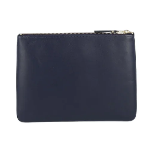 Comme Des GarÇOns Wallet Logo Embossed Zipped Pouch