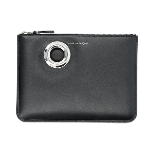 Comme Des GarÇOns Wallet Eyelet Detailed Zip-Up Wallet
