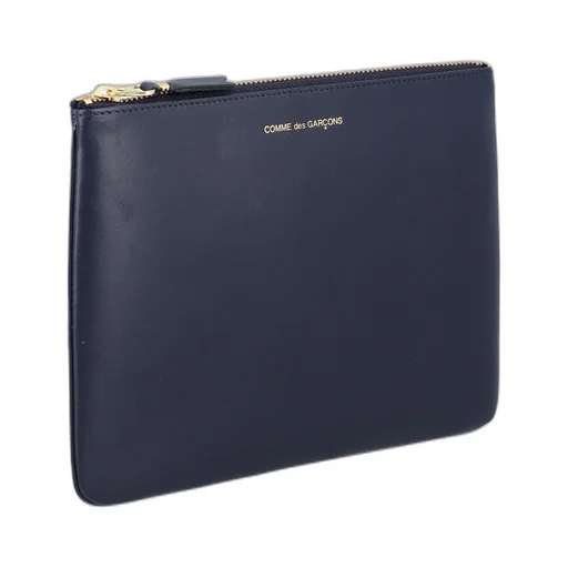 Comme Des GarÇOns Wallet Logo Embossed Zipped Pouch