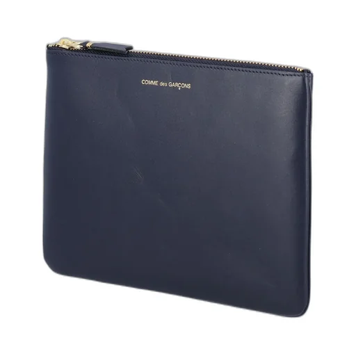 Comme Des GarÇOns Wallet Logo Embossed Zipped Pouch