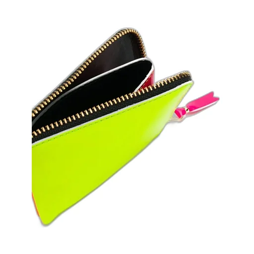 Comme Des GarÇOns Wallet Super Fluo Zip-Up Wallet