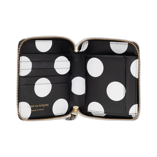 Comme Des GarÇOns Wallet Patent Polka Dot Zipped Wallet