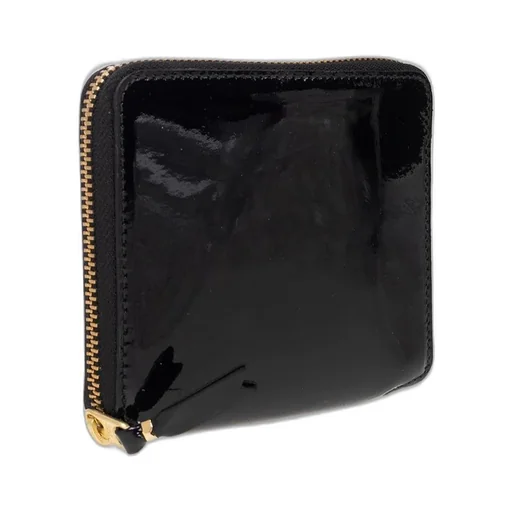 Comme Des GarÇOns Wallet Patent Checkered Zipped Wallet