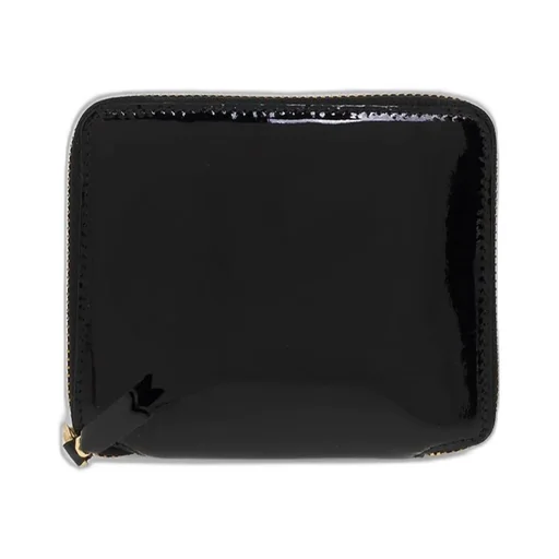 Comme Des GarÇOns Wallet Patent Checkered Zipped Wallet