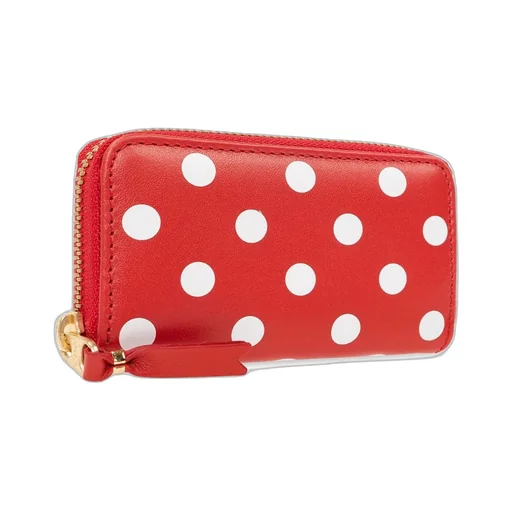 Comme Des GarÇOns Wallet Polka Dot Printed Zipped Wallet