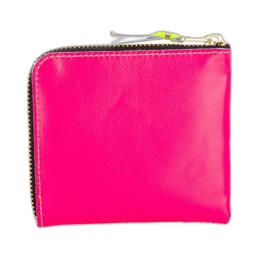 Comme Des GarÇOns Wallet Small Super Fluo Zip Wallet