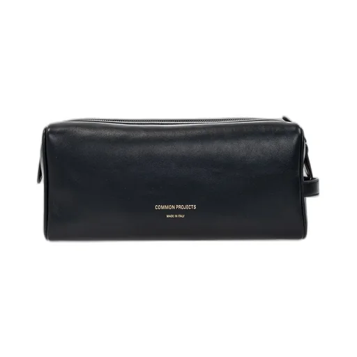 Common Projects Logo Embossed Zipped Wash Bag