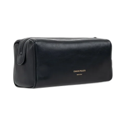 Common Projects Logo Embossed Zipped Wash Bag