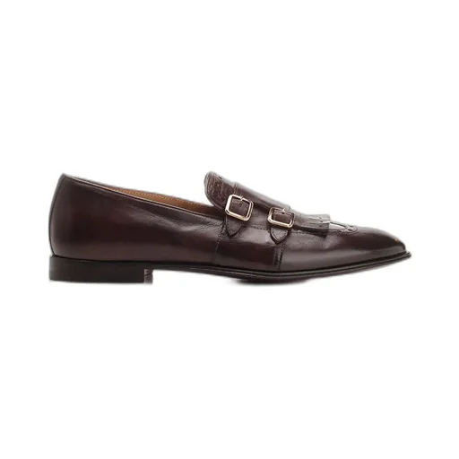 Corvari Double-Buckle Fringed Loafers