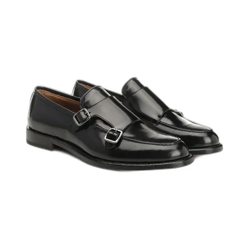 Corvari Double Buckle Slip-On Moccasins