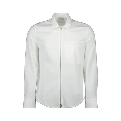 CourrÈGes Logo Embroidered Zipped Poplin Shirt