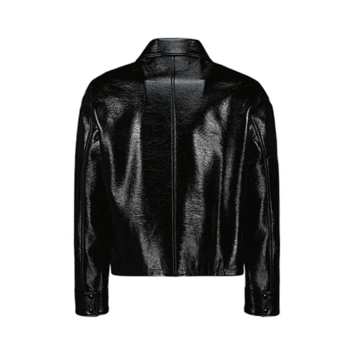 CourrÈGes Logo Embossed Zip-Up Vinyl Jacket
