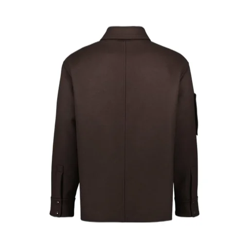 CourrÈGes Logo Embroidered Buttoned Overshirt