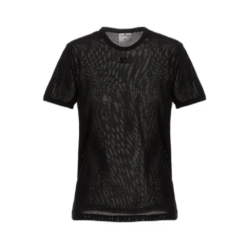 CourrÈGes Logo Patch Mesh T-Shirt