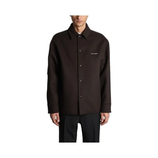 CourrÈGes Logo Embroidered Shirt Jacket