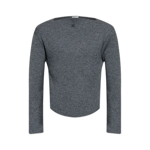 CourrÈGes Ribbed-Knit Boatneck Jumper