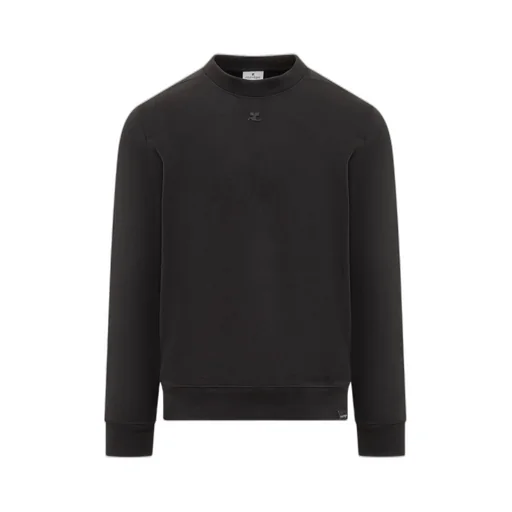 CourrÈGes Ac Logo Embroidered Crewneck Sweatshirt