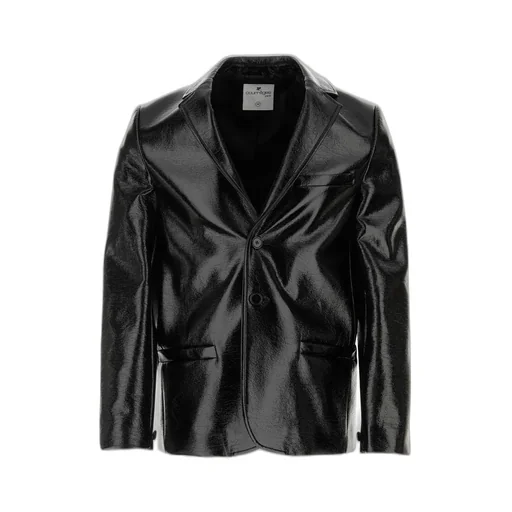 CourrÈGes Buttoned Leather Jacket