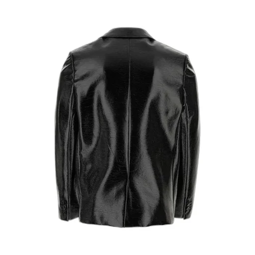 CourrÈGes Buttoned Leather Jacket