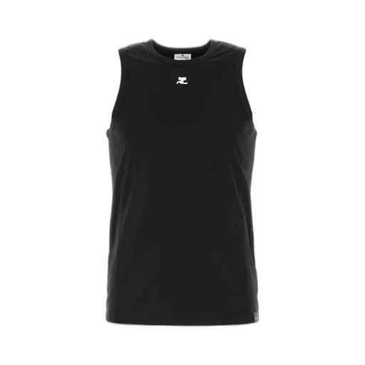 CourrÈGes Crewneck Straight Hem Tank Top