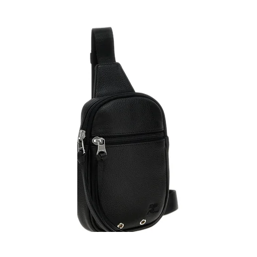CourrÈGes Logo Embroidered Zip-Up Crossbody Bag