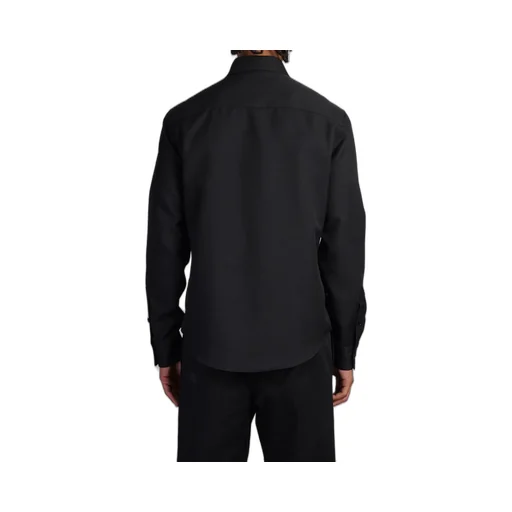 CourrÈGes One Pocket Curved Hem Twill Shirt