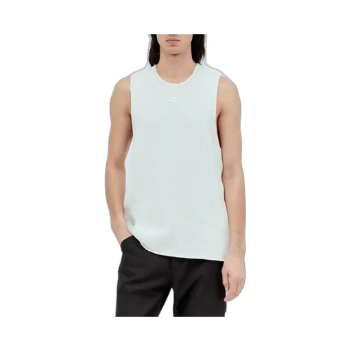 CourrÈGes Ribbed-Knit Sleeveless Tank Top