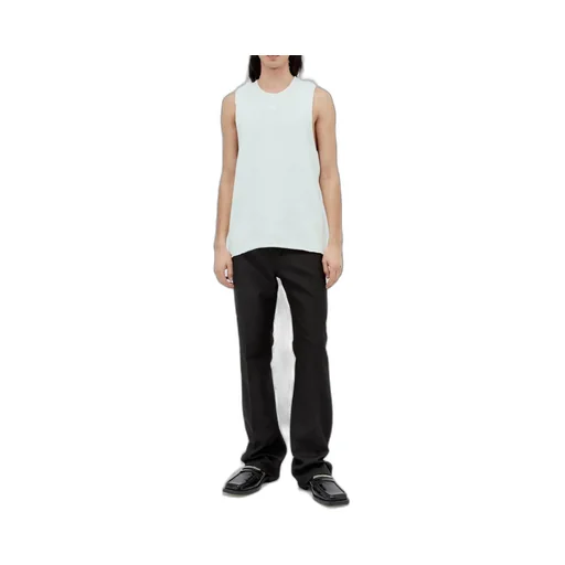 CourrÈGes Ribbed-Knit Sleeveless Tank Top