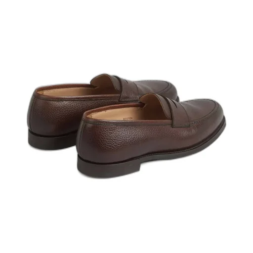 Crockett & Jones Bull Pebbled Leather Loafers