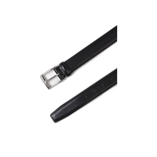 Crockett & Jones Silver Buckle Leather Belt