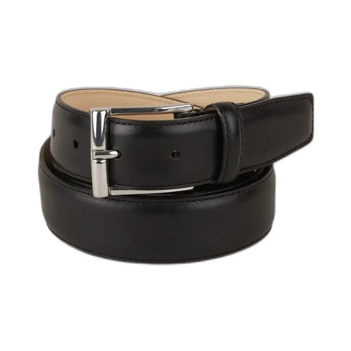 Crockett & Jones Silver Buckle Leather Belt
