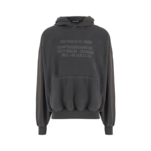 Cultura Logo Print Hooded Sweater