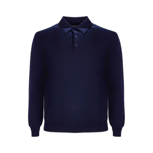 Cruciani Long-Sleeved Wool Polo Shirt