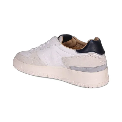 D.A.T.E. Suede-Trimmed Leather Sneakers