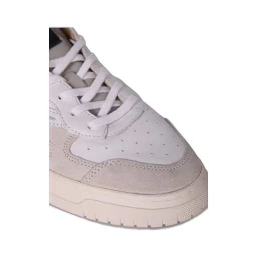 D.A.T.E. Suede-Trimmed Leather Sneakers